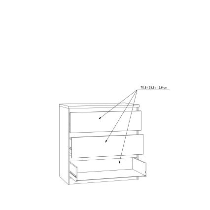 Cômoda com gavetas MAO Carvalho Artisan