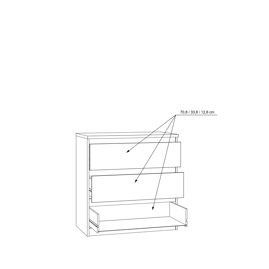 Cômoda com gavetas MAO Carvalho Artisan