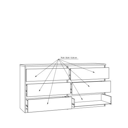 Cômoda com gavetas MAO Carvalho Artisan