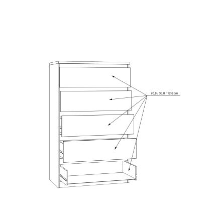 Cómoda com gavetas MAO Carvalho Artisan