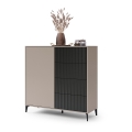 Cómoda com gavetas RONJA taupe/preto