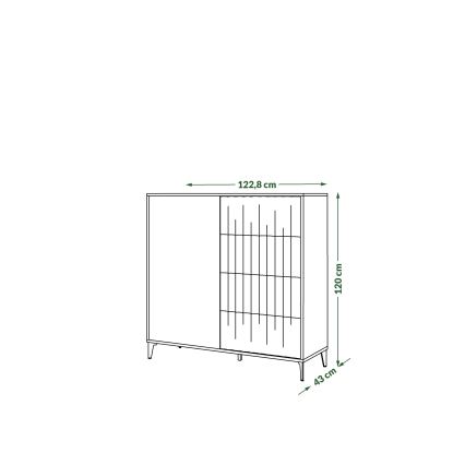 Cómoda com gavetas RONJA taupe/preto