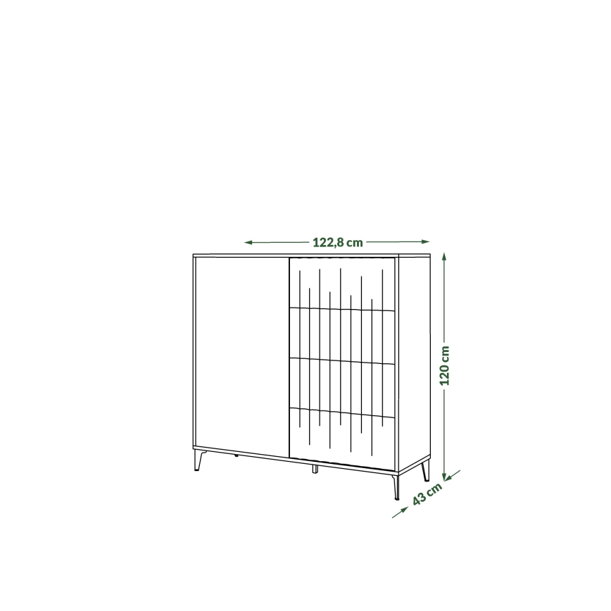 Cómoda com gavetas RONJA taupe/preto