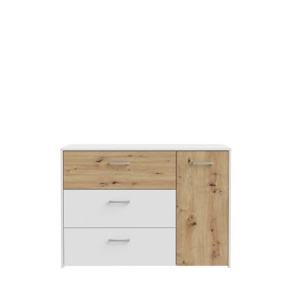 Cómoda com gavetas URO carvalho artisan/branco