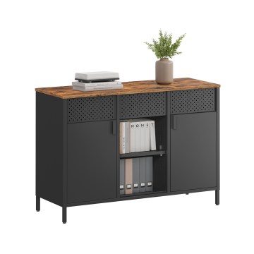 Cômoda FIRA 110 x 40 cm preta/castanha