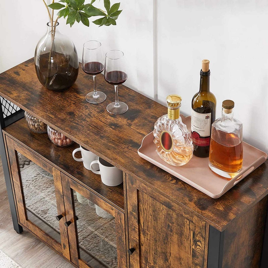 Cômoda FIRA castanho/preto