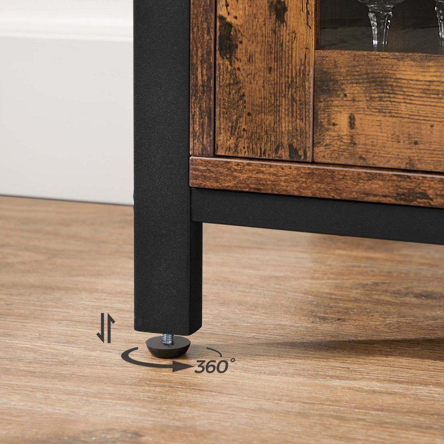 Cômoda FIRA castanho/preto