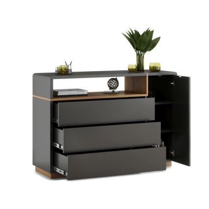 Cômoda com gaveta FRED antracite/carvalho artisan