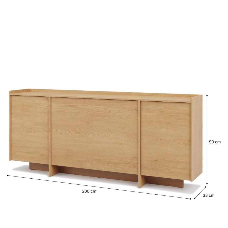 Cômoda KEMI 200x90x38 Carvalho Cremona