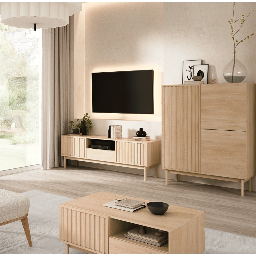 Cômoda KIOTO 106x130x37 cm carvalho Cremona