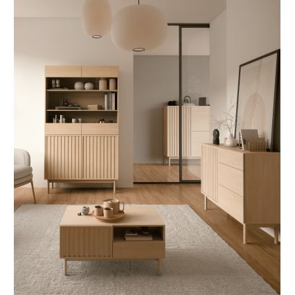 Cômoda KIOTO 106x84x37 cm Carvalho Cremona