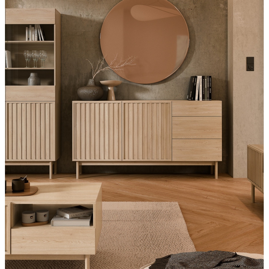 Cómoda KIOTO 159x84x37 cm Carvalho Cremona