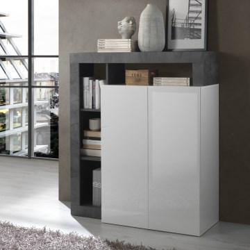 Cómoda LENOR branca/antracite