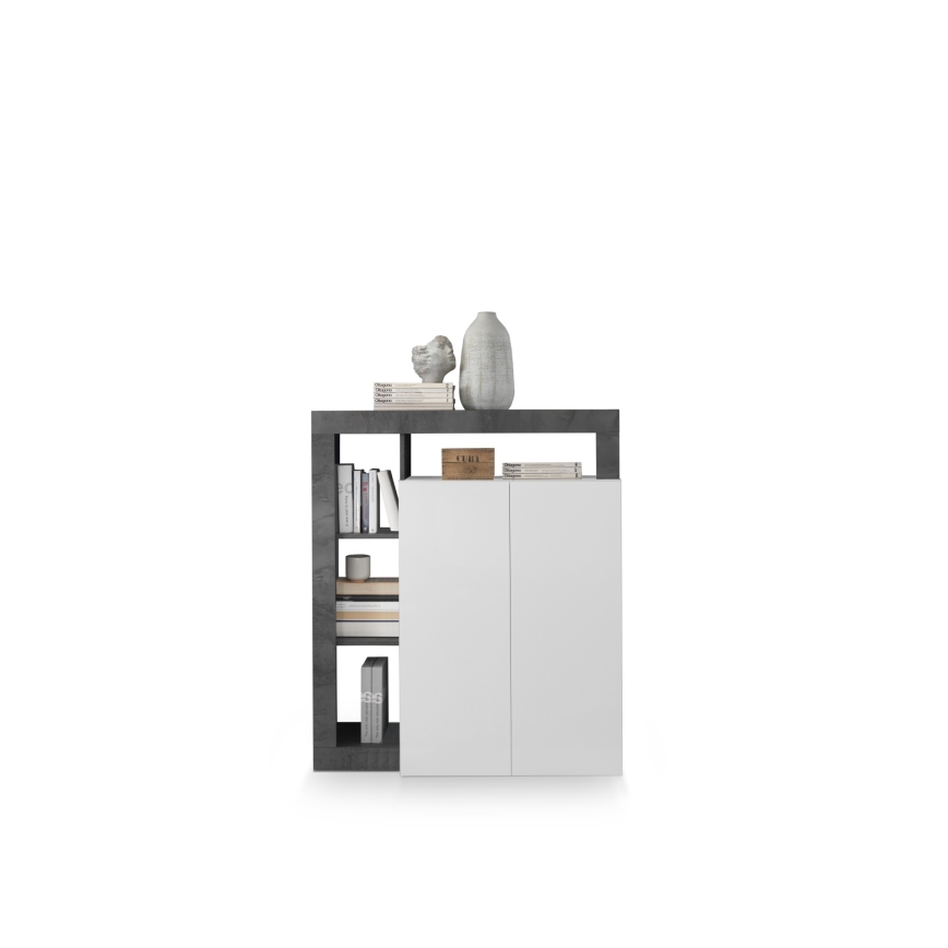 Cômoda LENOR branca/antracite