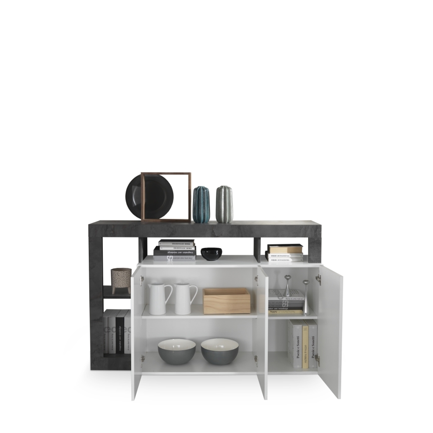 Cômoda LENOR branca/antracite