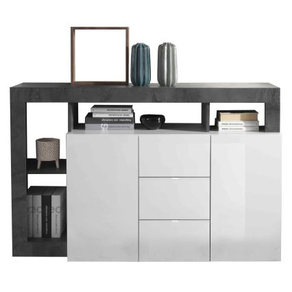 Cômoda LENOR branca/antracite