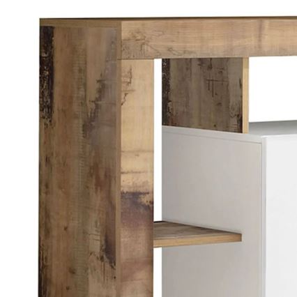 Cômoda LENOR branca/castanha