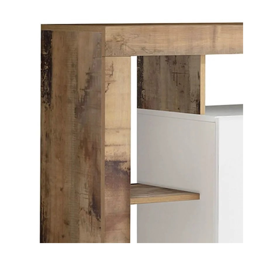 Cômoda LENOR branca/castanha