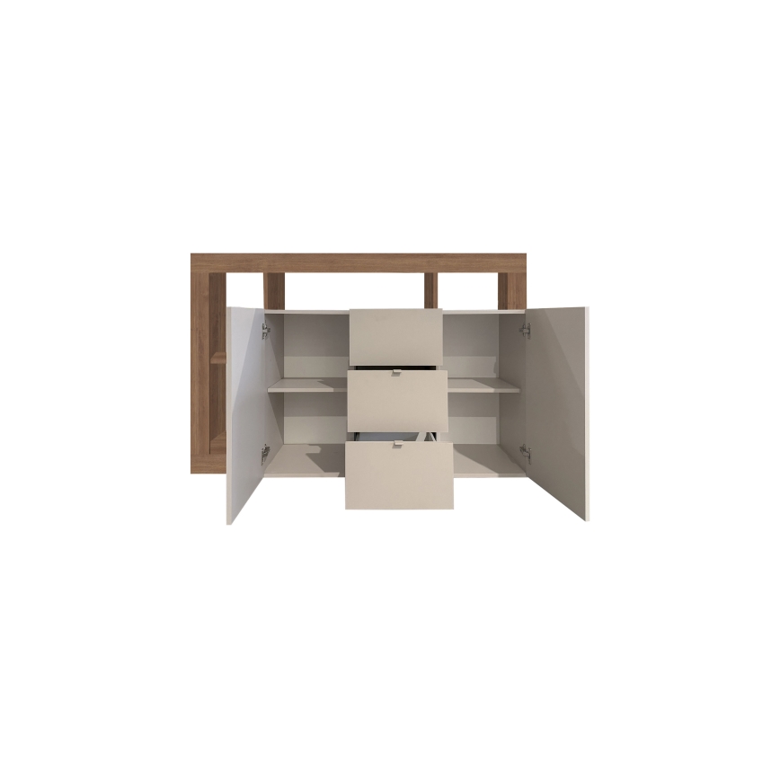 Cômoda LENOR caxemira/carvalho