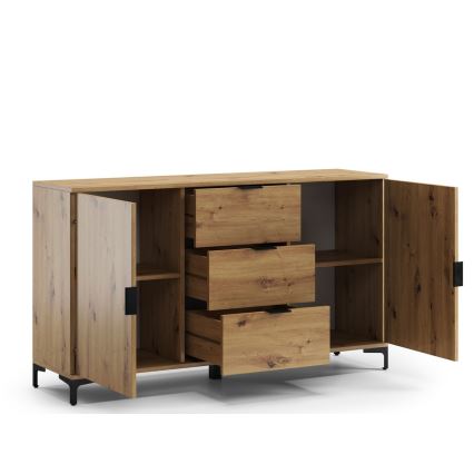 Cómoda com gavetas e portas LORA carvalho artisan