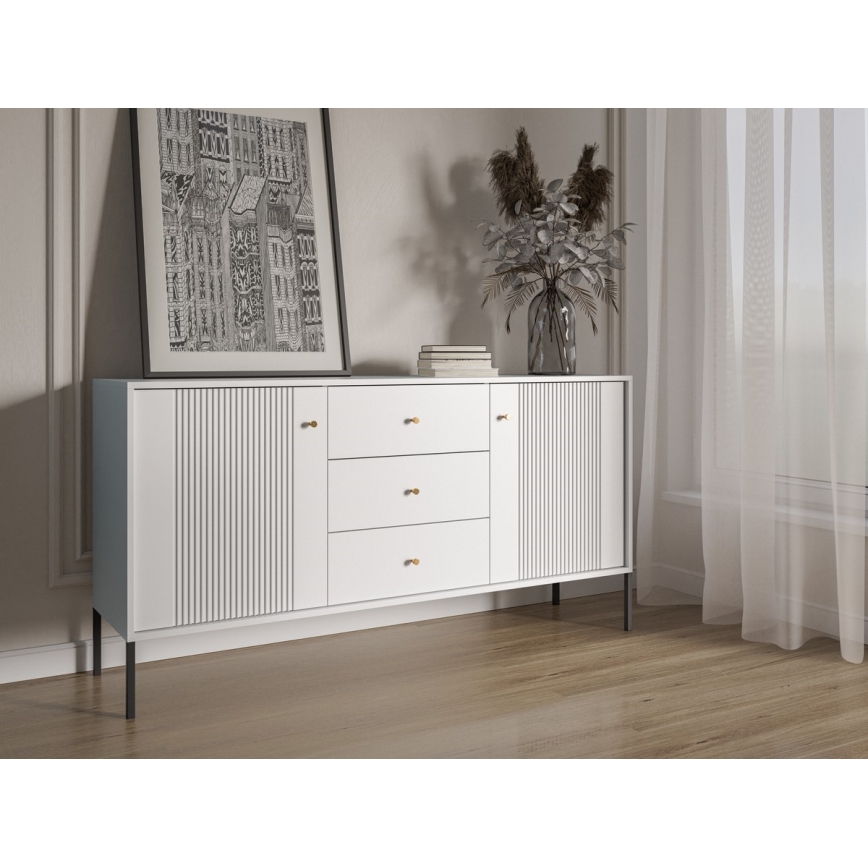 Cômoda LUE branca/preta