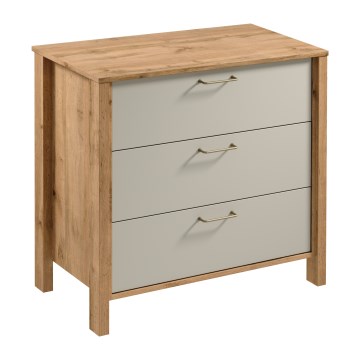Cómoda MENTA 90x81x47 cm carvalho Wotan/cinzento