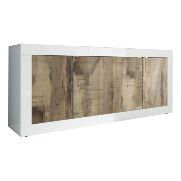 Cômoda NERILA branca/castanha