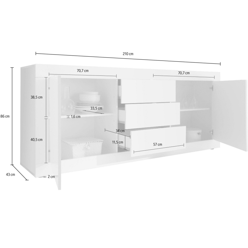 Cômoda NERILA branca