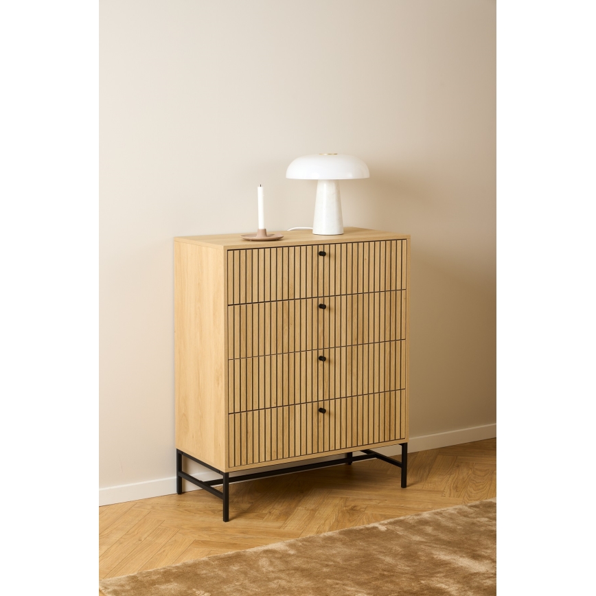 Cómoda OLIVIA com gavetas em carvalho