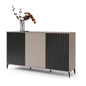 Cômoda RONJA taupe/preta