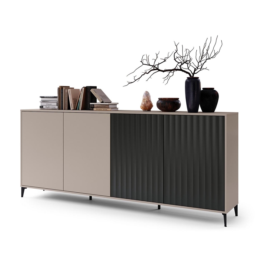 Cômoda RONJA taupe/preta