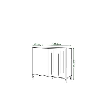 Cômoda RONJA taupe/preta