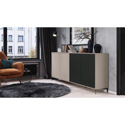 Cômoda RONJA taupe/preta