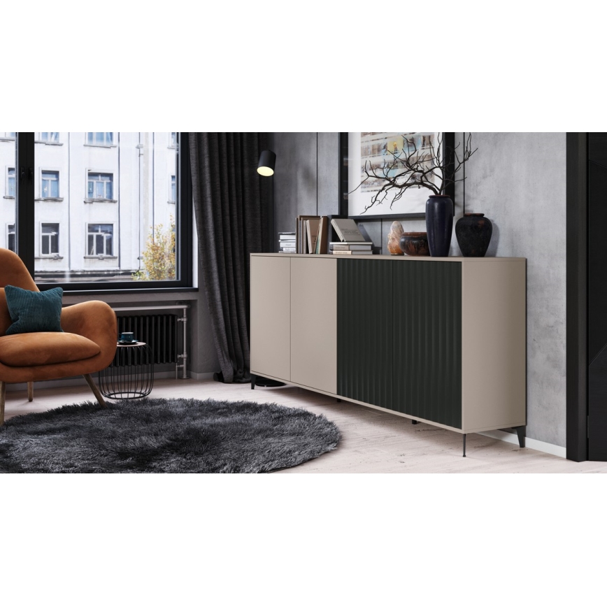 Cômoda RONJA taupe/preta