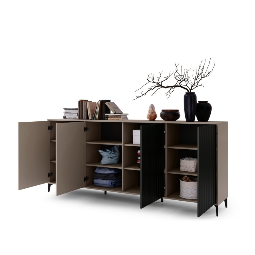 Cômoda RONJA taupe/preta