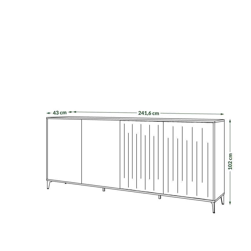 Cômoda RONJA taupe/preta