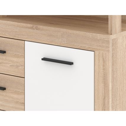 Cómoda RUNA Carvalho Sonoma/Branco
