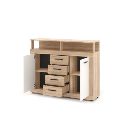 Cómoda RUNA Carvalho Sonoma/Branco