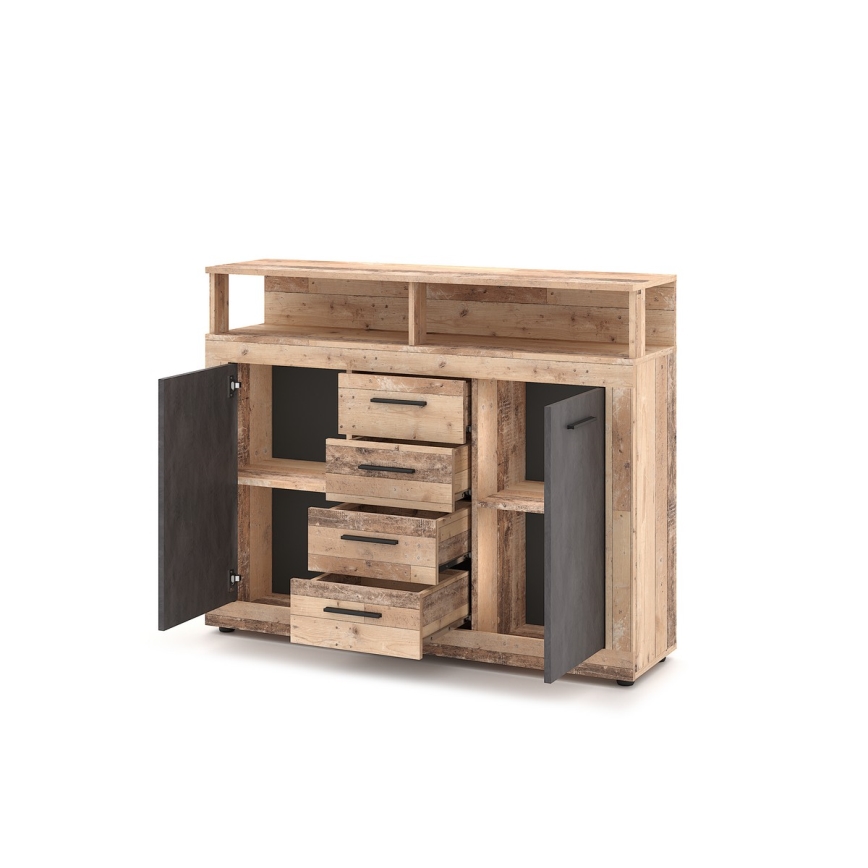 Cómoda RUNA castanho claro/antracite