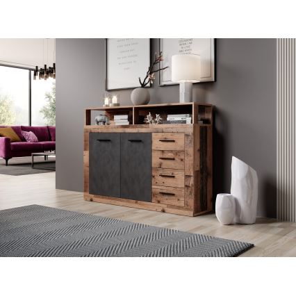 Cómoda RUNA castanho escuro/antracite