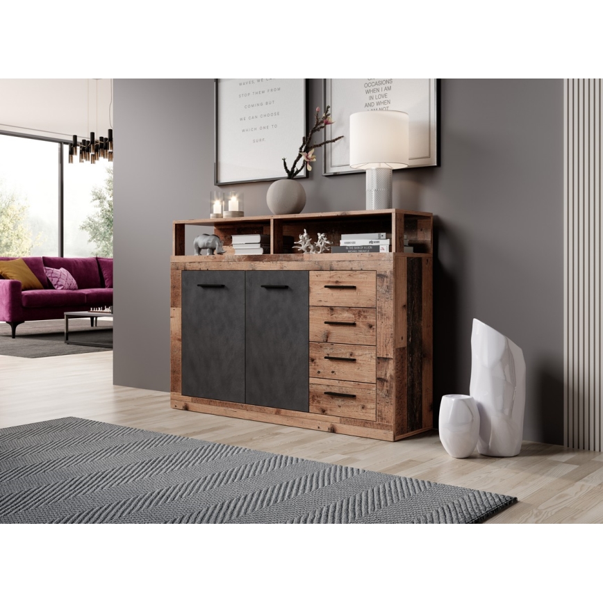 Cómoda RUNA castanho escuro/antracite