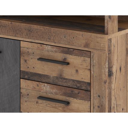 Cómoda RUNA castanho escuro/antracite