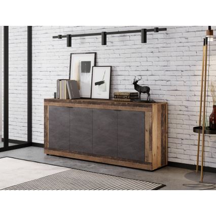 Cómoda RUNEA castanha escura/antracite