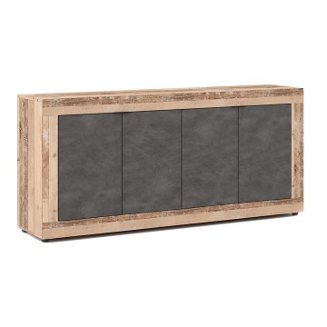 Cômoda RUNEA castanho claro/antracite