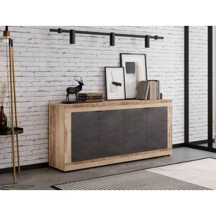 Cómoda RUNEA castanho claro/antracite