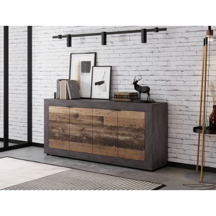 Cômoda RUNEA castanho escuro/antracite