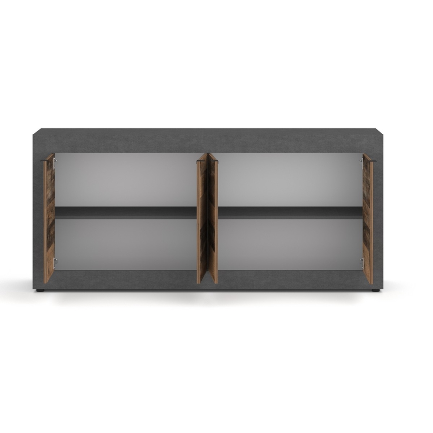 Cômoda RUNEA castanho escuro/antracite