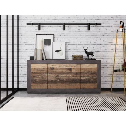 Cômoda RUNEA castanho escuro/antracite