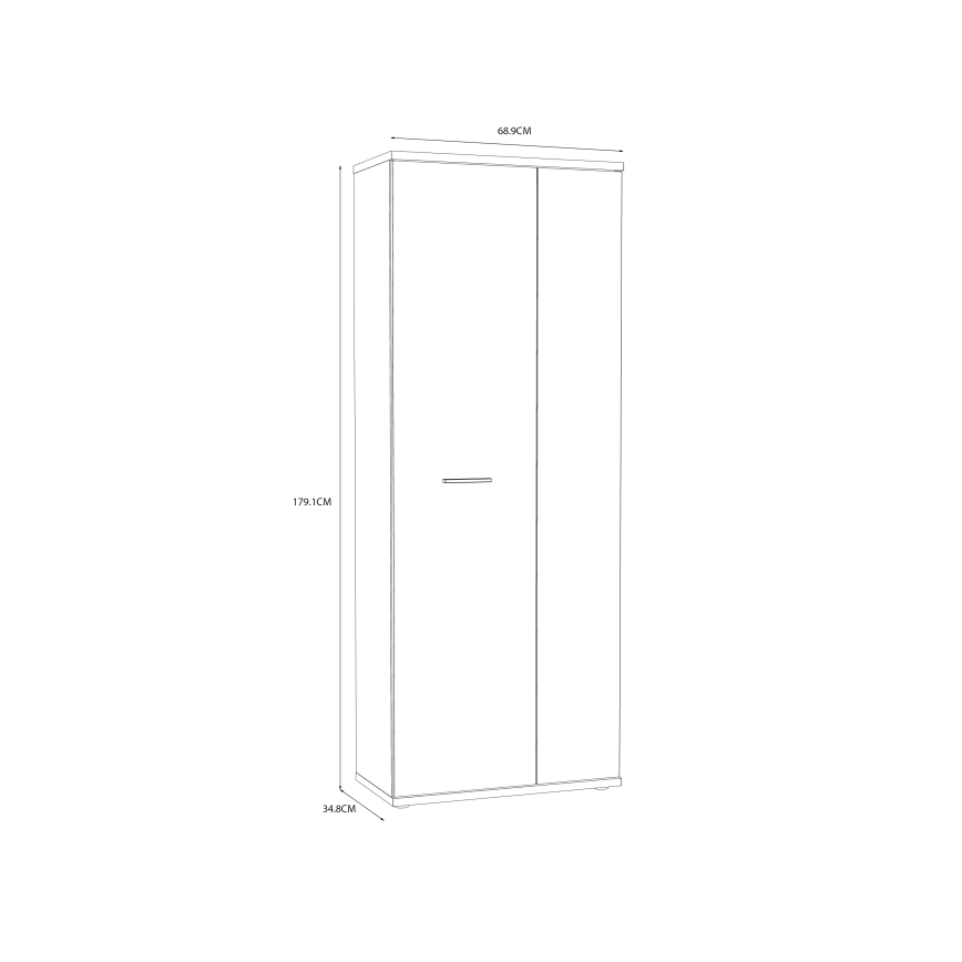 Cômoda/Sapateira SIMO branca/taupe