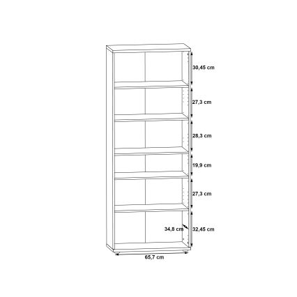 Cômoda/Sapateira SIMO branco/cinzento betão